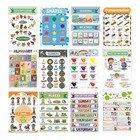  12 Sheets Preschool Learning Posters Classroom Display Cognitive Children