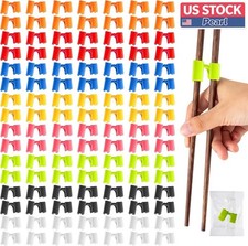 US Stock 500 Pcs Reusable Chopsticks Helper Training Beginner Multicolor Kids