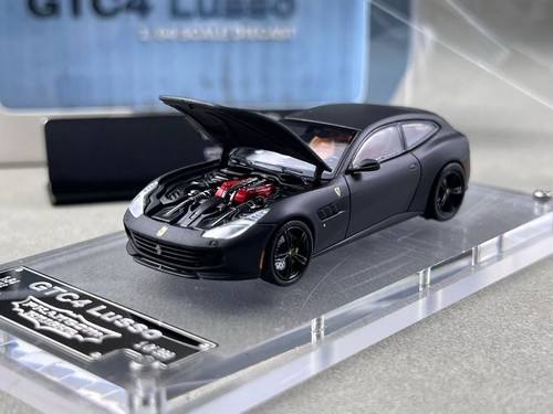 ED PK 1:64 Negro Mate GTC4 Lusso Cupé Carreras Modelo Deportivo Diecast Coche Coleccionable  - Imagen 1 de 11