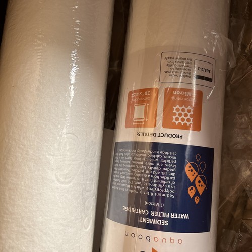 Aquaboon Big Blue 1 Micron 20" x 4.5" Sediment Water Filter Cartridge Pack of 2 - Picture 3 of 6