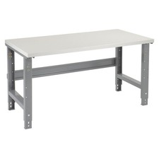 Adjustable Height Workbench C-Channel Leg Plastic Laminate Square Edge 60"W x