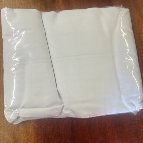Vintage Basics weißes komplettes flaches Laken 50 % Baumwolle 50 % Polyester hergestellt in den USA NEU - Bild 2 von 5