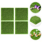4pcs quadratisch gefälschter Grasrasen künstliche Grasmatten