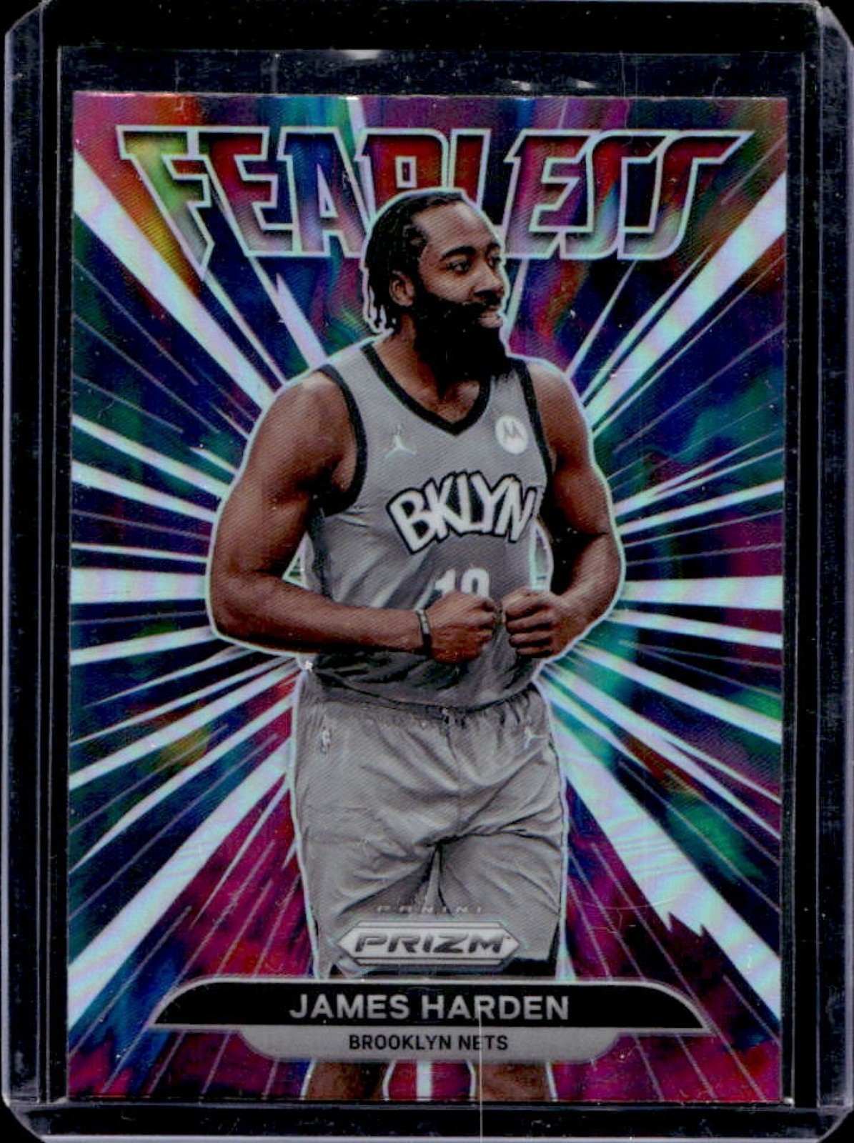 2021-22 Prizm James Harden Fearless Prizms Silver #14 Nets