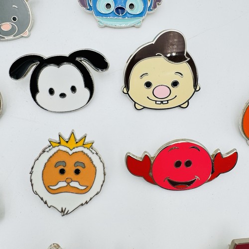 Disney Pin Lot Tsum Tsum Pin Set Of 14 Stitch Rent Cheshire Cat Dumbo Aladdin - Picture 5 of 15