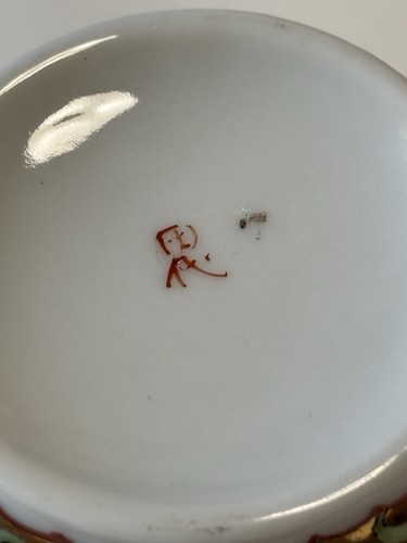 Vintage Chinese Porcelain Mustache Cup Famille Rose Bamboo/Flower Panels Fencai - Picture 9 of 10