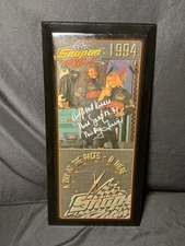 Rare Working 1994 Snap On Racing Clock. Autographed, Clock Works