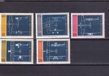 SA02 San Marino 1973 Plane Blueprint mint stamps