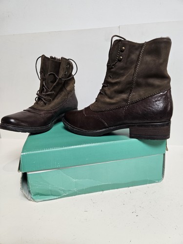 Clarks Boots Mortimer Jane Lined Soft Mixed Leather Chucka Laced Uk 7.5 D EU41.5 - Picture 4 of 16