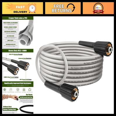 #ad High Pressure Washer Hose Replacement for Electric Power Washers Fits RY141600 $37.99