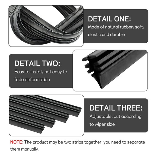 4PCS Car Windshield Wiper Blades Refills, 26" Adjustable Size of Universal - Picture 5 of 6
