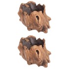  Set of 2 Flower Pot Succulent Flowerpot Concrete Stump Shaped Planter