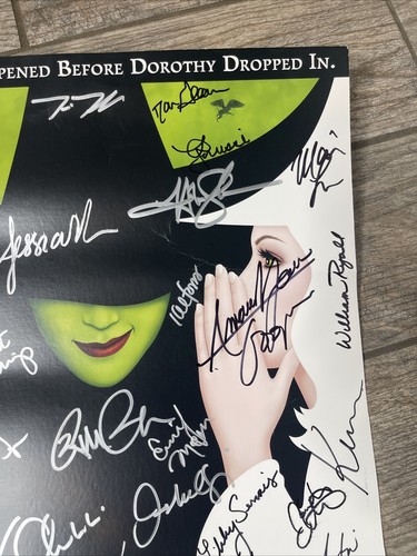 Wicked The Musical Broadway Cast Signed Poster - Picture 5 of 10