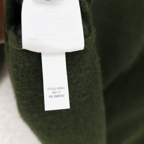 J. CREW Green 100% Cashmere Sweater Everyday 3/4 Sleeve Crew Neck Size LARGE - Picture 8 of 9