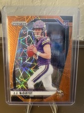 2024 Panini Prizm J.J. McCarthy Orange Lazer #400 Rookie Card