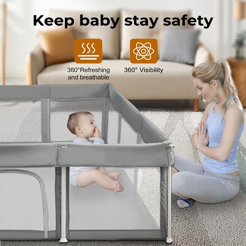 Bopeep Kids Playpen Pop-up Foldable Baby Safety Mesh Fence Toddler Play Center - Picture 4 of 11