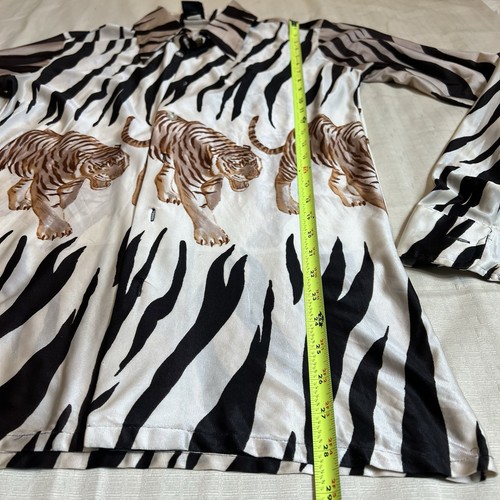 Camisa Top Vintage Años 60’s Jungle Tiger Mod Disco Acetato Tigre Rayas, 60’s Disco - Imagen 8 de 18