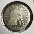 1853 Seated Liberty Dime With Arrows Silver 10C US Coin (U9)