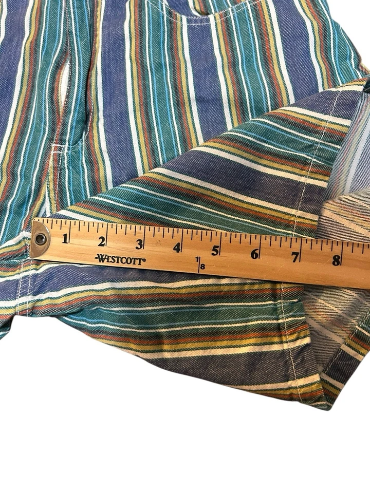 Pantalones Cortos De Colección Años 90 The Limited Denim A Rayas Para Mujer Talla 8 Usados en Excelente Condición Y2K Foto 4 de 4