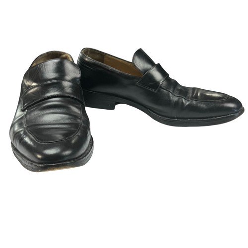 Gucci Leather Slip On Loafers Black Italy Men's Size 9 US 42.5 EU