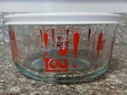 Pyrex 4 Cup Storage Bowl Valentines Day Love You Red Hearts With Lid