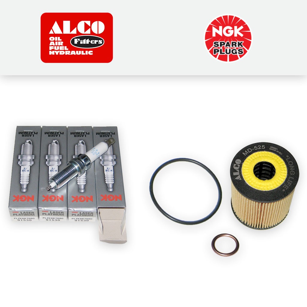 SERVICE KIT for PEUGEOT RCZ 1.6 THP 156 OIL FILTER SPARK PLUGS (2010-2015)