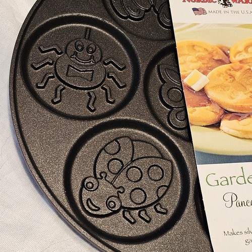 Nordic Ware Garden Bugs Pancake Griddle Nonstick Cast Aluminum USA Made NEW - Picture 5 of 8