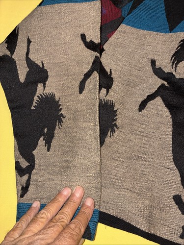 Vtg southwest canyon womens large tapestry jacket Western bucking bronco design - Picture 8 of 12