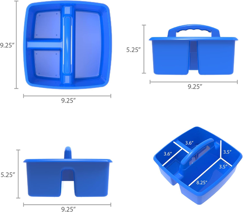 6pcs 3-Compartment Small Caddy – Multipurpose Classroom Organizer with Handle - Picture 9 of 10