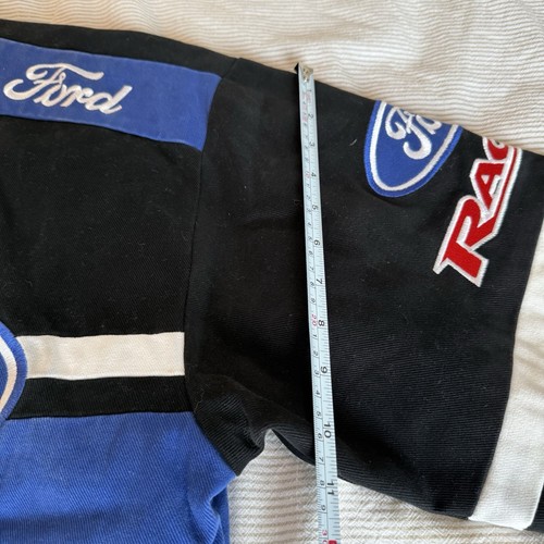 VINTAGE RACING CHAMPIONS ABBIGLIAMENTO FORD RACING FULL ZIP BOMBER STYLE GIACCA TAGLIA M - Foto 4 di 15