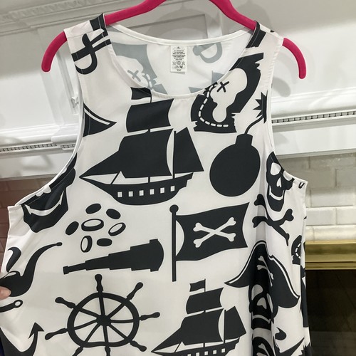 Piratenschiff Kleid Gr. XL grau und schwarz Aline Etuikleid leicht - Bild 10 von 15