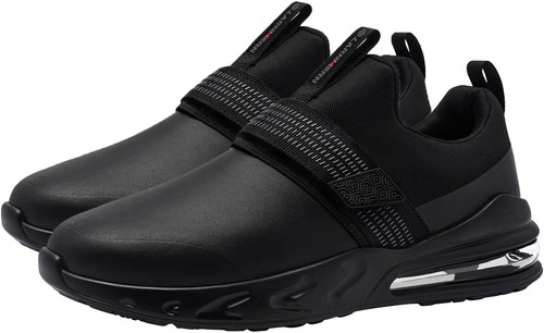 LARNMERN Non Slip Work Shoes for Men Kitchen Chef Resistant 9.5, Black - Imagen 6 de 7