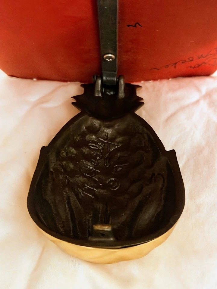 Vintage Solid Brass Pineapple Door Knocker Signed Michael Healy '97 Premium - Image 4 of 4