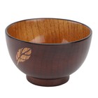 1PC Solid Wood Bowl Supplies Creative Leaf Wood Bowl Elegant Bowl (Coffee)