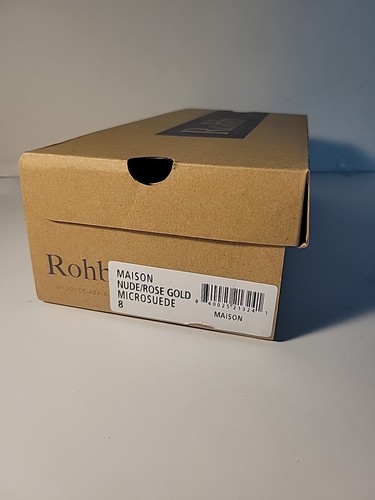 Rohb Maison Kunstleder Pantoletten Slipper Schuhe Flats Tam Beige Größe 8M Neu - Bild 14 von 14