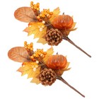 2pcs Lifelike Maple Leaf Adorn Decorative Fake Flower Decors Fake Branches Decor
