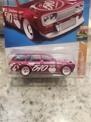 2023 Hot Wheels Super Treasure Hunt Datsun 510 Bluebird Wagon With Protector - Picture 4 of 4