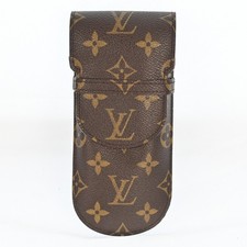 LOUIS VUITTON Etui Stylo Pen Case Monogram Leather Brown France M62990 A3809S708