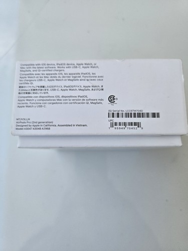 Apple AirPods Pro 2. Generation NUR LEERKARTON mit Silikoneinsätzen für Air POD - Bild 7 von 9