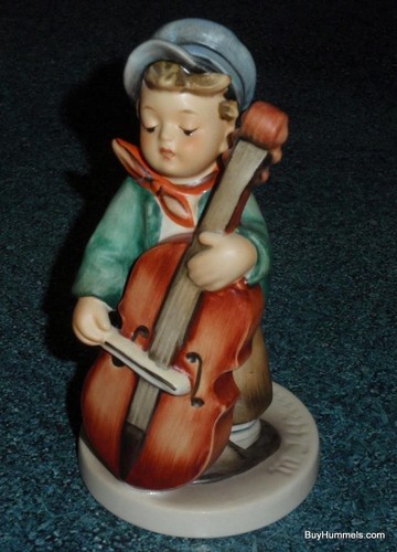 "Sweet Music" Goebel Hummel Figurine #186 TMK6 Cute Little Boy Playing The Cello - Picture 3 of 9