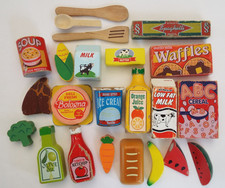 Lot Wooden Pretend Play Food Melissa  Doug Vtg