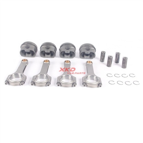 2.0T Forged 4* Pistons & Rings φ23mm & Con Rods Fit For VW CC Golf AUDI A3 A6 - Picture 3 of 11