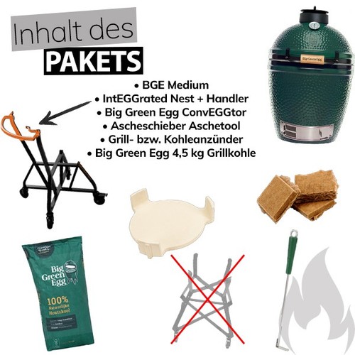 SONDEREDITION Big Green Egg Keramikgrill Medium Starter Set + HANDLER