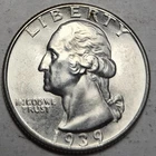 1939 Washington Silver Quarter. Choice Uncirculated