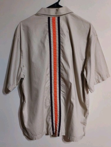 Harley Davidson Para Hombre Manga Corta Caqui Tostado Rayas Camisa! ¡Talla grande!! - Imagen 2 de 6