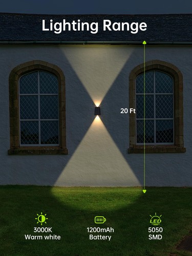 Solar Wall Lights Outdoor Waterproof Sconce Up Down Dusk to Dawn for Garage, ... - Bild 3 von 9