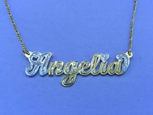 COLLANA CATENA CON TARGA ORO 14K GP PERSONALIZZATA REGALO QUALSIASI NOME - Foto 4 di 5