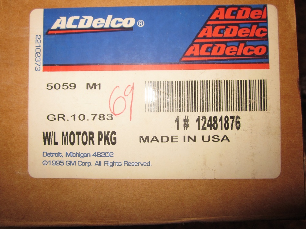 AC Delco Part 12481876 (NEW) eBay