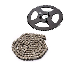 25H Chain 136 links + Sprocket For 2 Stroke 47cc 49cc ATV Mini Dirt Pocket Bike 