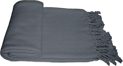 Cotton Diamond Throws Blankets 100% Ring Spun Hand Woven with Fringe 50''x60'' - Bild 16 von 22